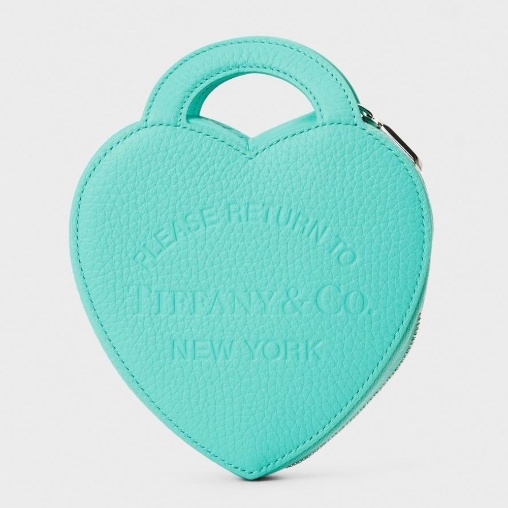 Tiffany & Co. Return To Tiffany Heart Shaped Leather Mini Bag Coin Purse Case